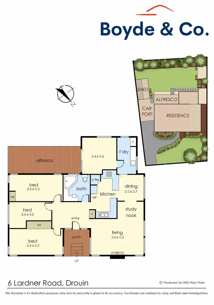 Floorplan of Homely house listing, 6 Lardner Road, Drouin VIC 3818