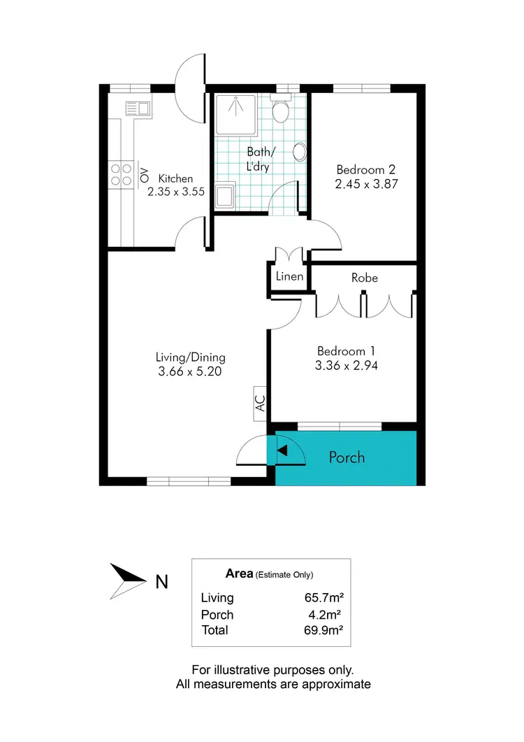 Floorplan of Homely unit listing, 21/116 Lipsett Terrace, Brooklyn Park SA 5032