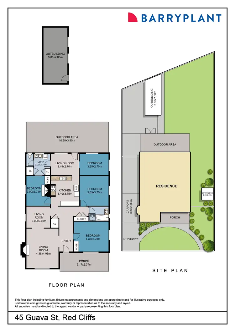 Floorplan of Homely house listing, 45 Guava Street, Red Cliffs VIC 3496