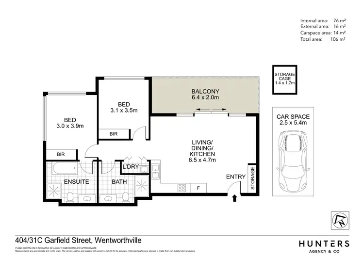 Floorplan of Homely apartment listing, Level 4/404/31C Garfield Street, Wentworthville NSW 2145