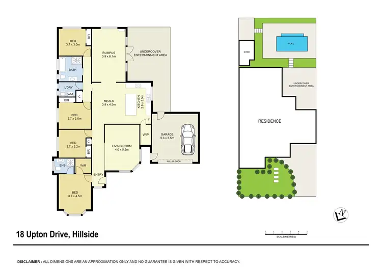Floorplan of Homely house listing, 18 Upton Drive, Hillside VIC 3037