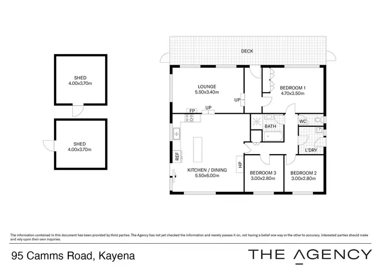 Floorplan of Homely house listing, 95 Camms Road, Kayena TAS 7270