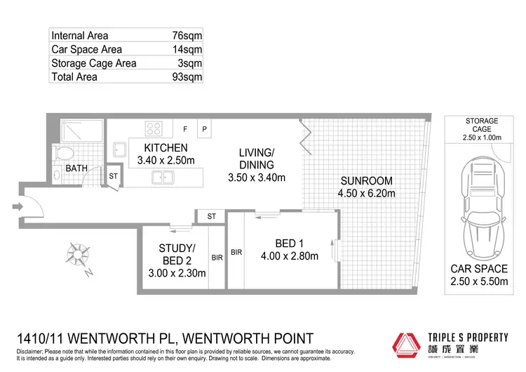 Floorplan of Homely apartment listing, 1410/11 Wentworth Place, Wentworth Point NSW 2127