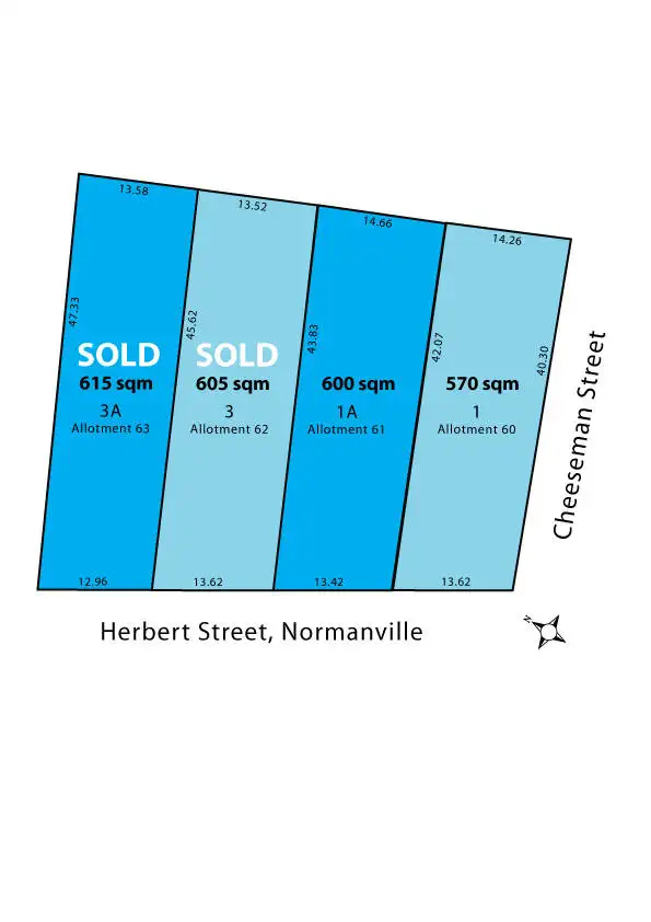 Floorplan of Homely land listing, 1 Herbert Street, Normanville SA 5204