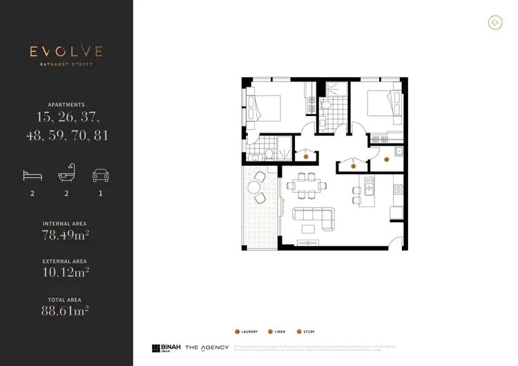 Floorplan of Homely apartment listing, 59/1 Bathurst Street, Liverpool NSW 2170