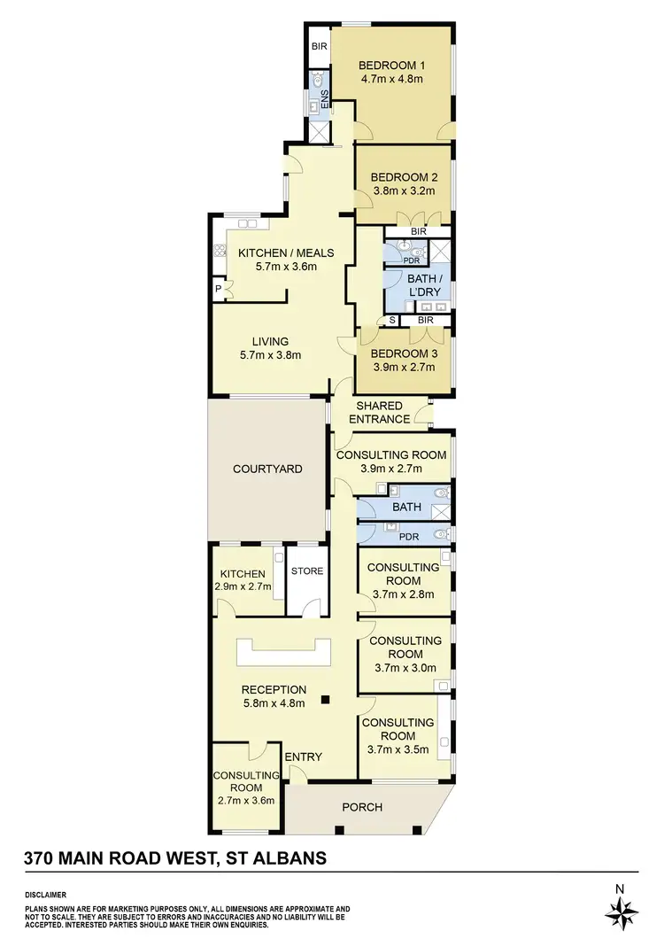 Floorplan of Homely house listing, 1&2/370 Main Road West, St Albans VIC 3021