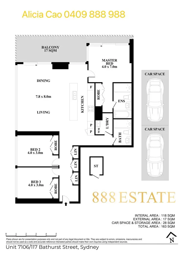 Floorplan of Homely apartment listing, 7106/117 Bathurst Street, Sydney NSW 2000
