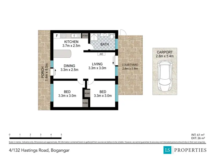 Floorplan of Homely townhouse listing, 4/132 Hastings Road, Bogangar NSW 2488