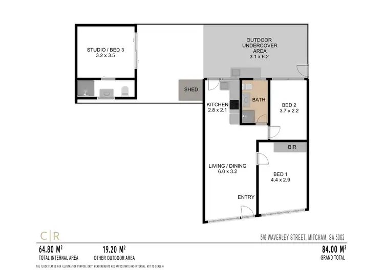 Floorplan of Homely unit listing, 5/6 Waverley Street, Mitcham SA 5062