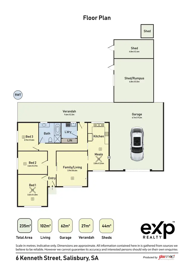 Floorplan of Homely house listing, 6 Kenneth Street, Salisbury SA 5108