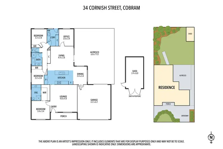 Floorplan of Homely house listing, 34 Cornish Street, Cobram VIC 3644