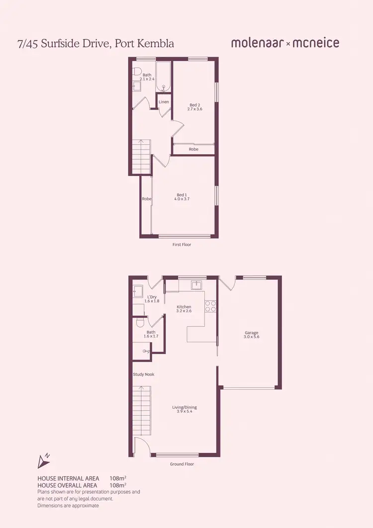Floorplan of Homely townhouse listing, 7/45 Surfside Drive, Port Kembla NSW 2505