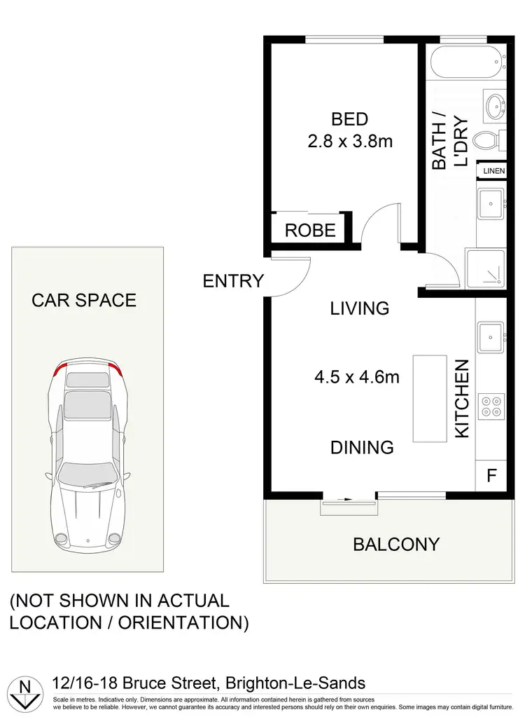 Floorplan of Homely apartment listing, 12/16-18 Bruce Street, Brighton-Le-Sands NSW 2216
