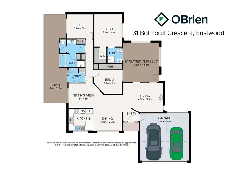 Floorplan of Homely house listing, 31 Balmoral Crescent, Eastwood VIC 3875