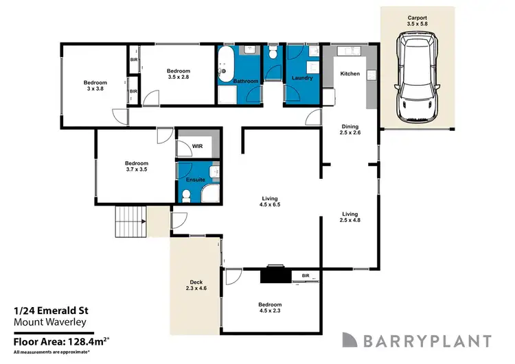 Floorplan of Homely unit listing, 1/24 Emerald Street, Mount Waverley VIC 3149