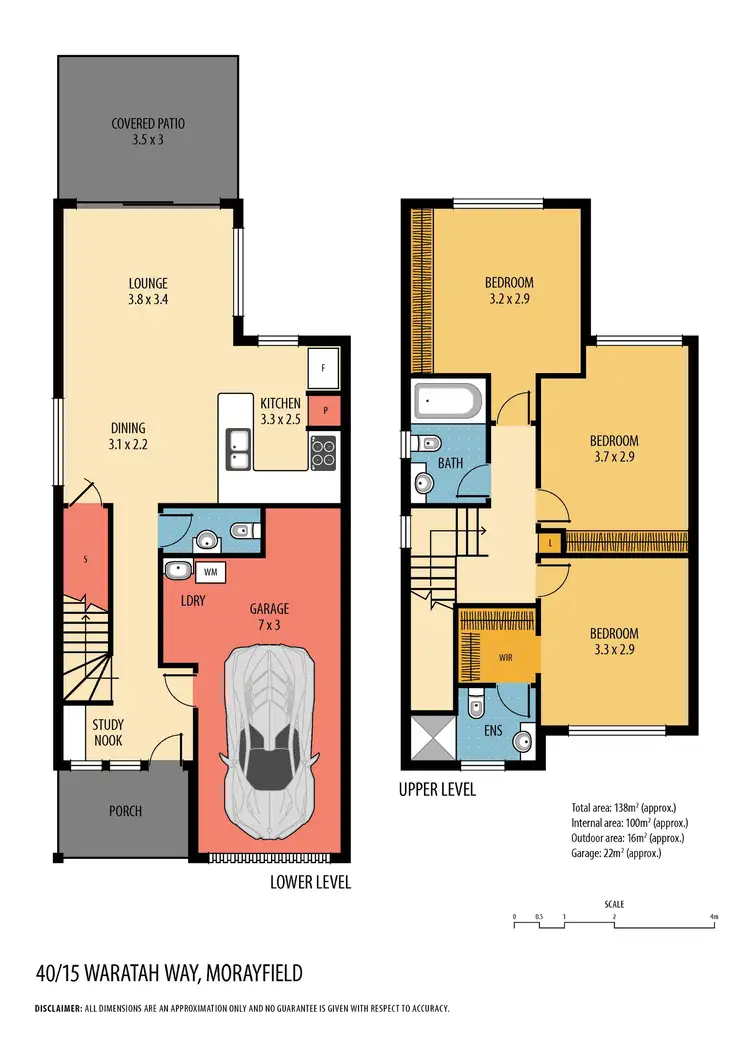 Floorplan of Homely townhouse listing, 40/15 Waratah Way, Morayfield QLD 4506