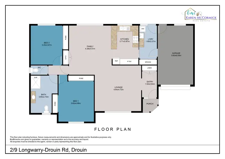 Floorplan of Homely townhouse listing, 2/9 Longwarry Road, Drouin VIC 3818