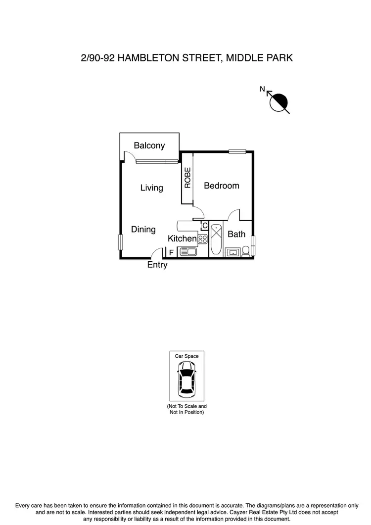 Floorplan of Homely apartment listing, 2/90-92 Hambleton Street, Middle Park VIC 3206