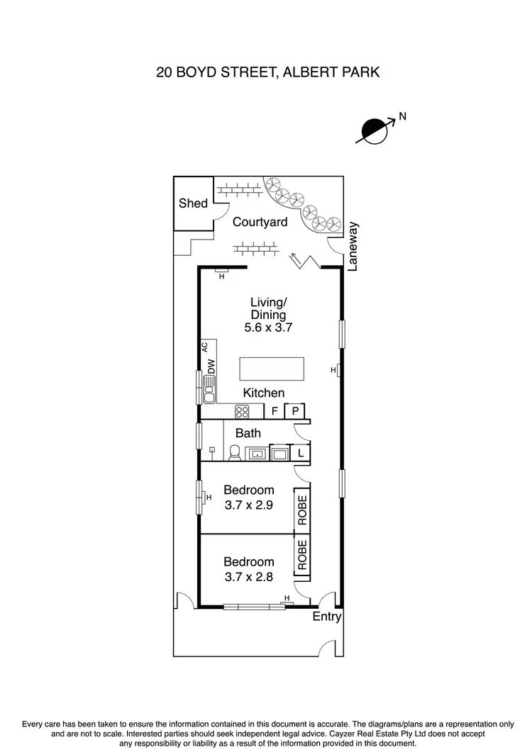 Floorplan of Homely house listing, 20 Boyd Street, Albert Park VIC 3206