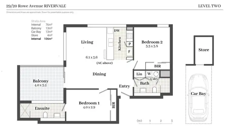 Floorplan of Homely apartment listing, Level 2/29/20 Rowe Avenue, Rivervale WA 6103