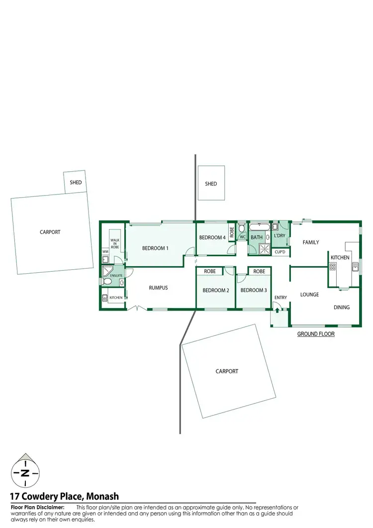 Floorplan of Homely house listing, 17 Cowdery Place, Monash ACT 2904