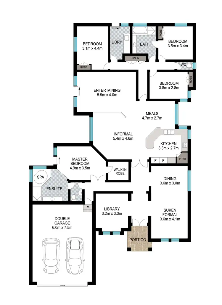 Floorplan of Homely house listing, 48 Mindalong Close, South Bunbury WA 6230