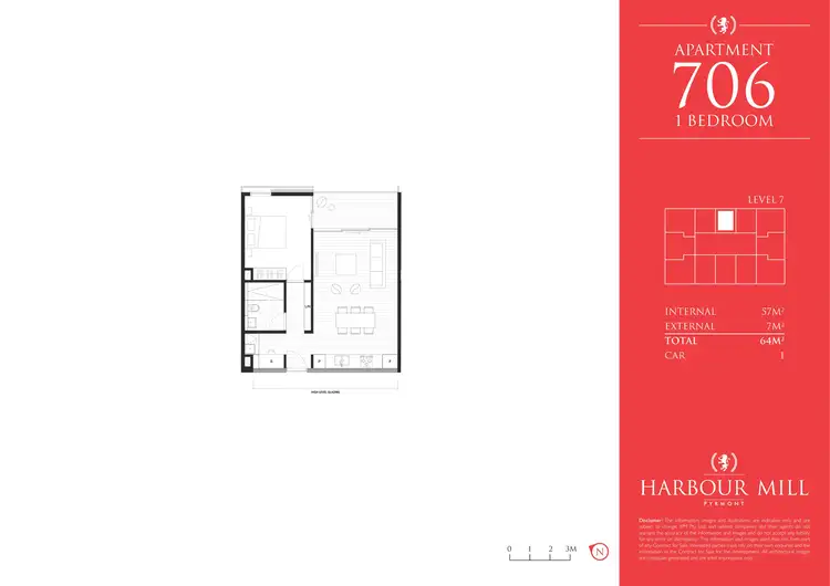 Floorplan of Homely apartment listing, 706/280 Jones Street, Pyrmont NSW 2009
