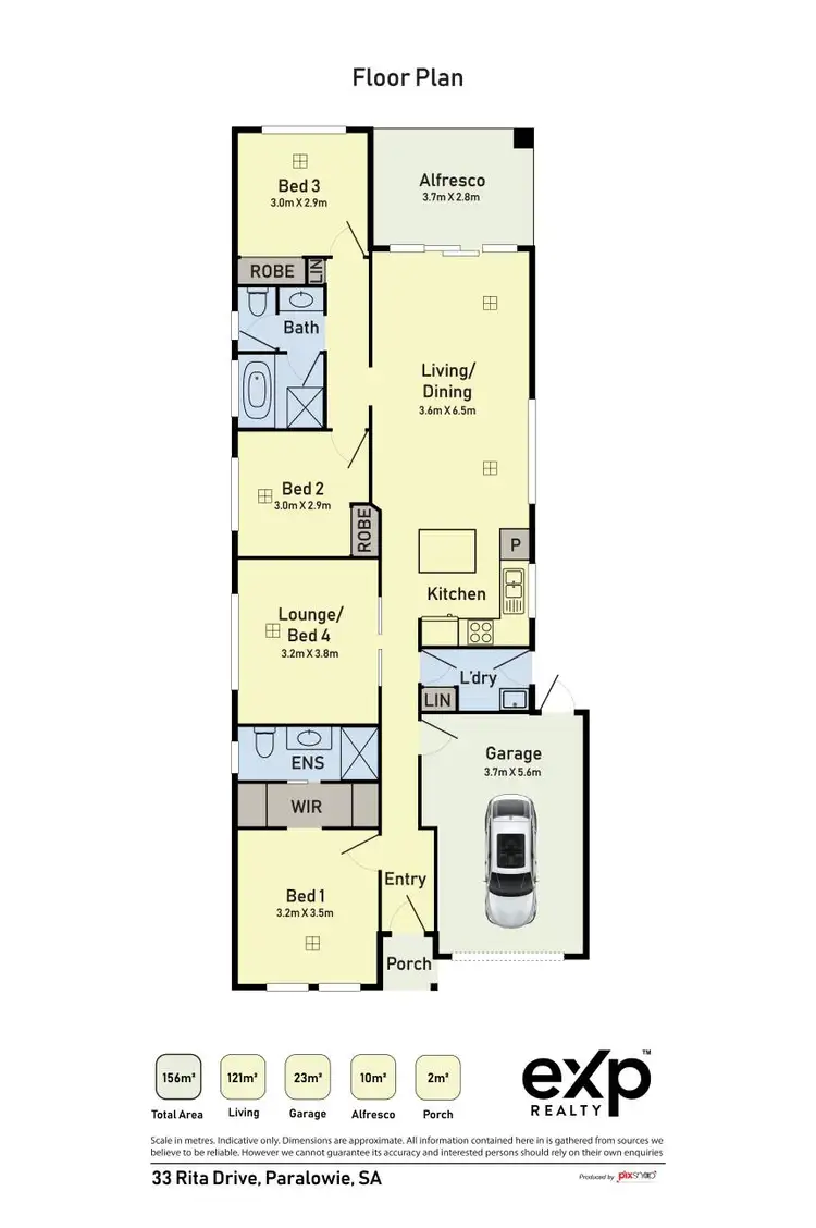 Floorplan of Homely house listing, 33 Rita Drive, Paralowie SA 5108