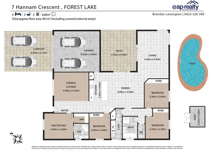 Floorplan of Homely house listing, 7 Hannam Crescent, Forest Lake QLD 4078