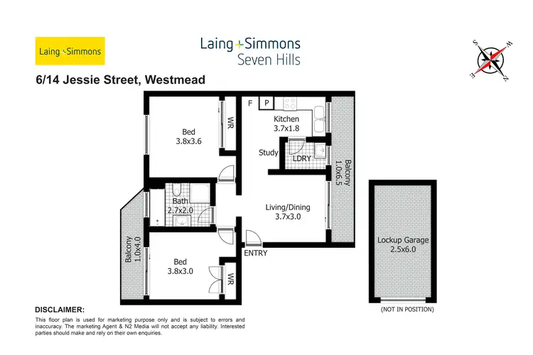 Floorplan of Homely apartment listing, 6/14 Jessie Street, Westmead NSW 2145
