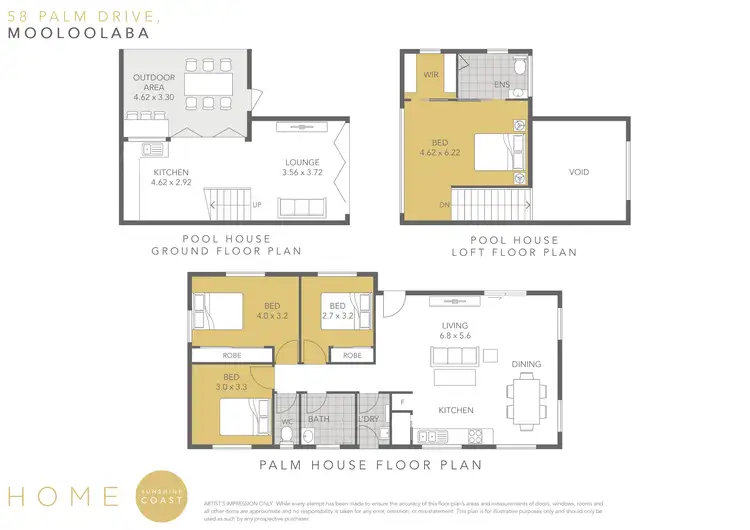 Floorplan of Homely house listing, 58 Palm Drive, Mooloolaba QLD 4557