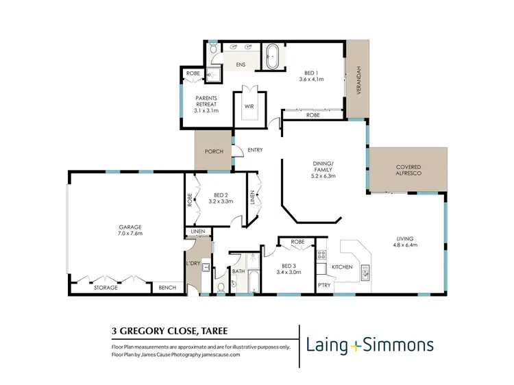 Floorplan of Homely house listing, 3 Gregory Close, Taree NSW 2430