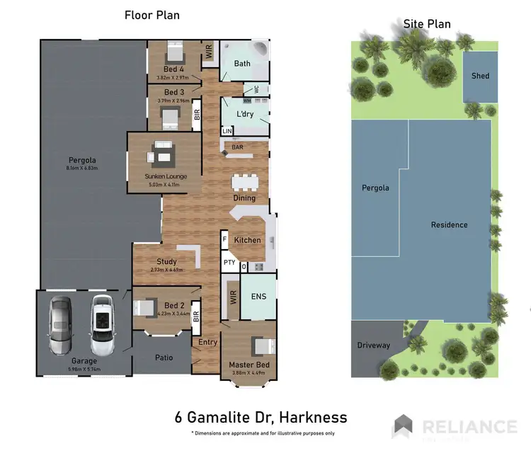 Floorplan of Homely house listing, 6 Gamalite Drive, Harkness VIC 3337
