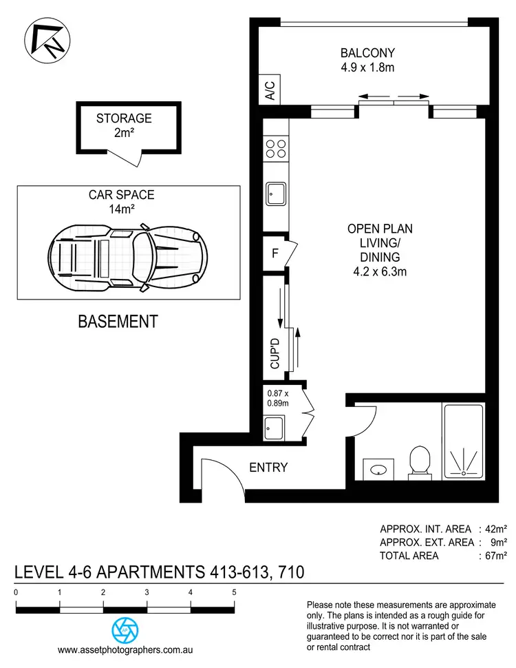Floorplan of Homely studio listing, 613/2B Lord Sheffield Circuit, Penrith NSW 2750
