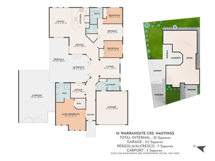 Floorplan of Homely house listing, 33 Warranqite Crescent, Hastings VIC 3915