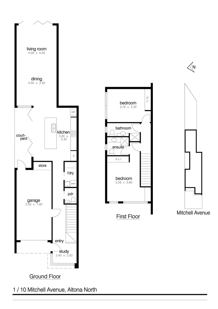 Floorplan of Homely townhouse listing, 10b Mitchell Avenue, Altona North VIC 3025