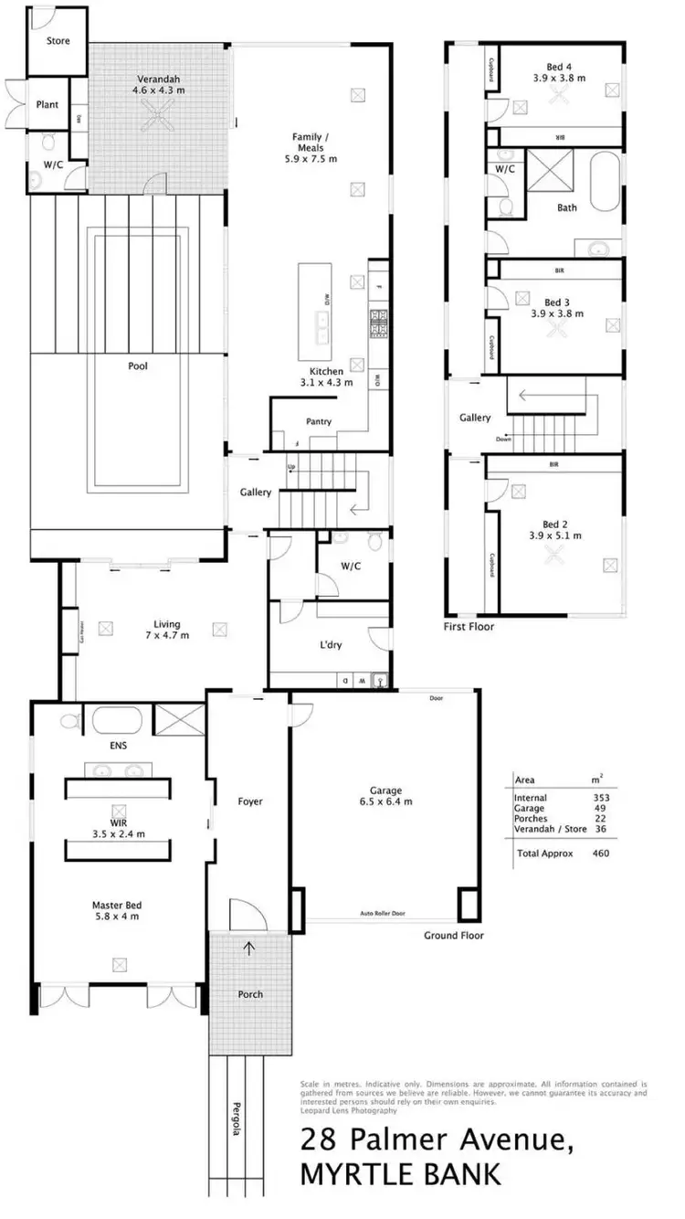 Floorplan of Homely house listing, 28 Palmer Avenue, Myrtle Bank SA 5064