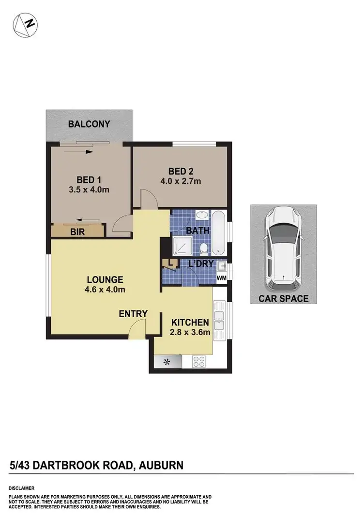 Floorplan of Homely unit listing, 5/43 Dartbrook Road, Auburn NSW 2144