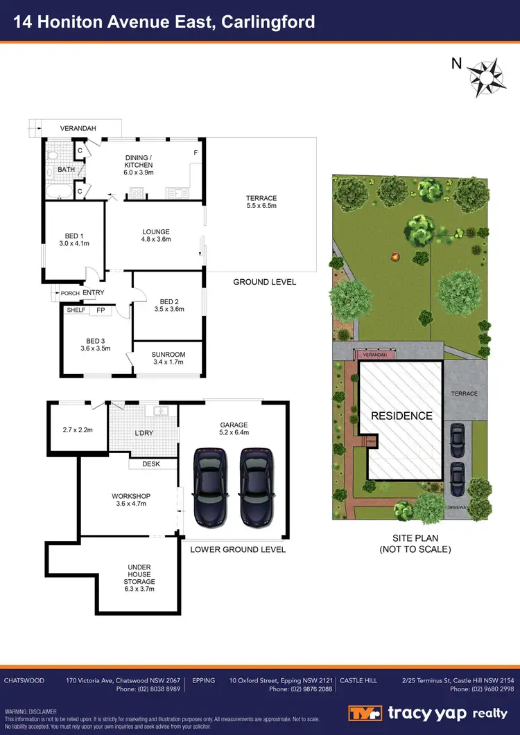 Floorplan of Homely house listing, 14 Honiton Avenue, Carlingford NSW 2118