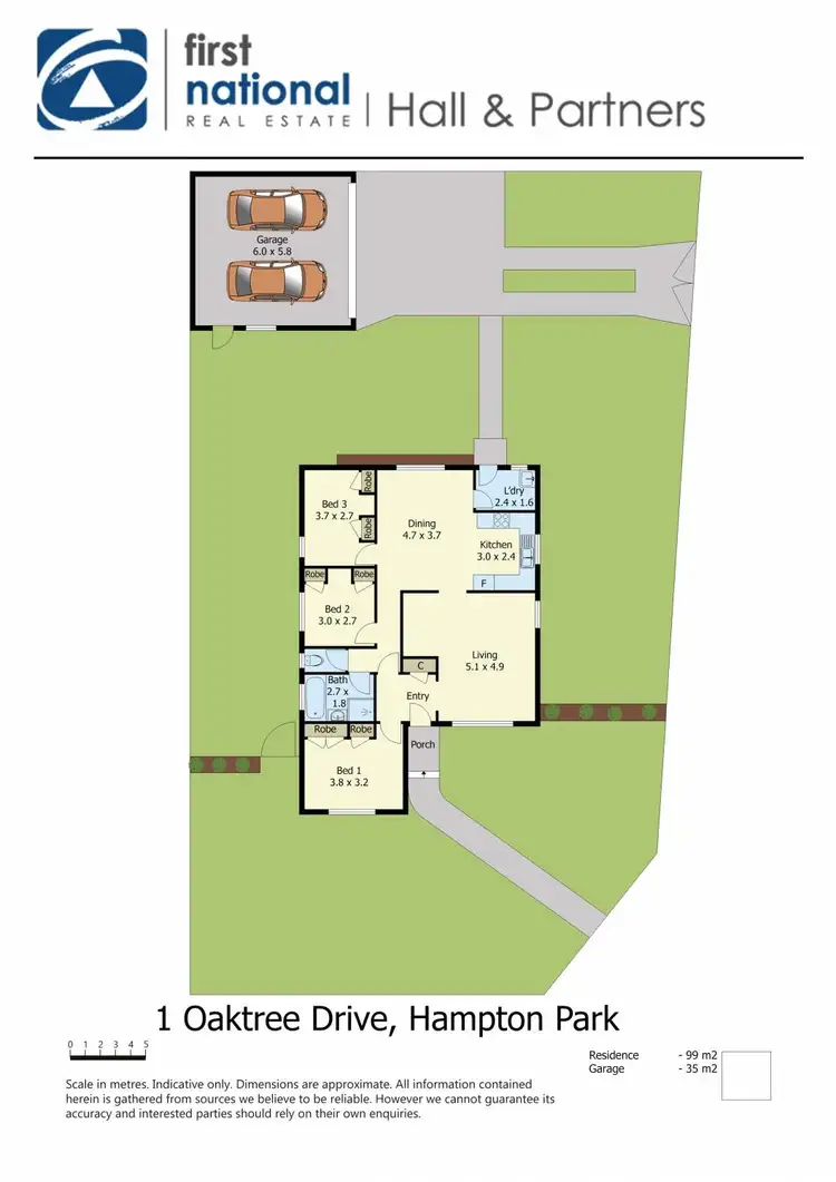 Floorplan of Homely house listing, 1 Oaktree Drive, Hampton Park VIC 3976