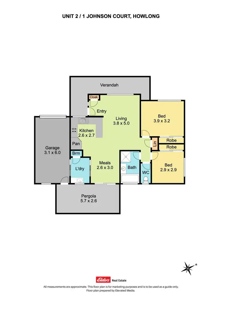 Floorplan of Homely unit listing, 2/1 Johnson Court, Howlong NSW 2643