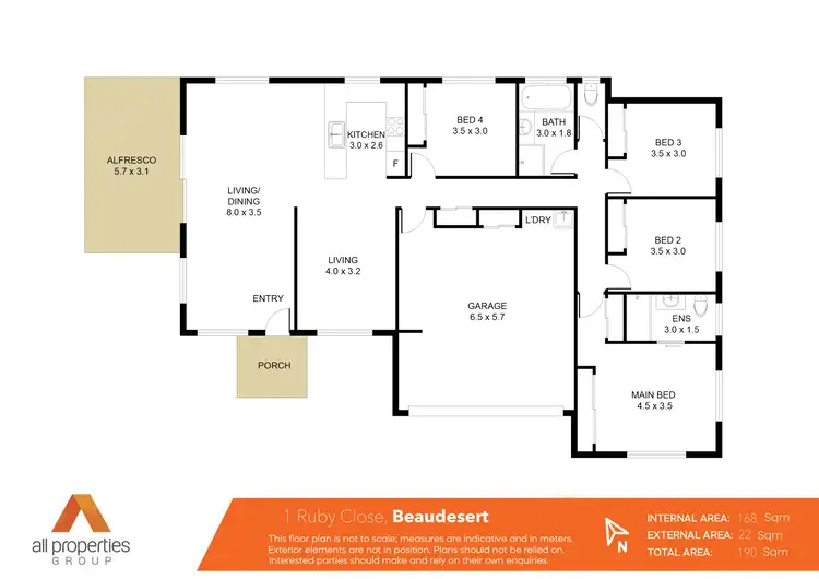 Floorplan of Homely house listing, 1 Ruby Close, Beaudesert QLD 4285