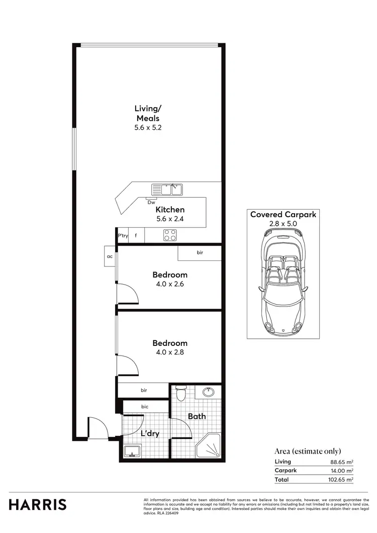 Floorplan of Homely apartment listing, 207/191 Greenhill Road, Parkside SA 5063