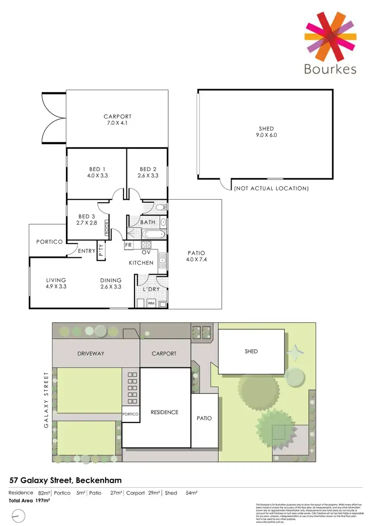 Floorplan of Homely house listing, 57 Galaxy Street, Beckenham WA 6107
