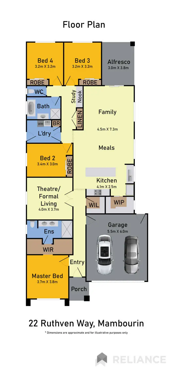 Floorplan of Homely house listing, 22 Ruthven Way, Mambourin VIC 3024