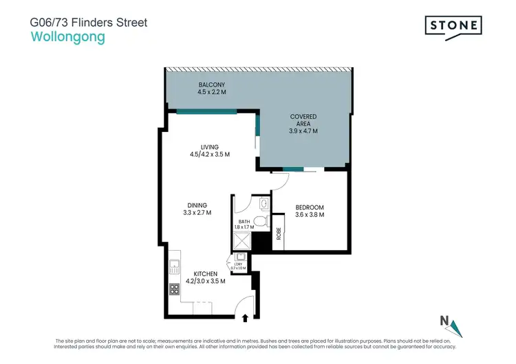Floorplan of Homely apartment listing, G06/73 Flinders Street, Wollongong NSW 2500