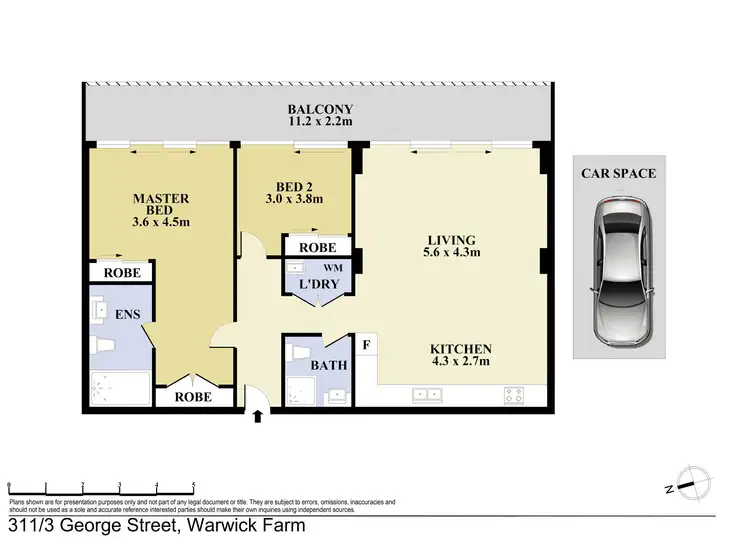 Floorplan of Homely apartment listing, 311/3 George Street, Warwick Farm NSW 2170