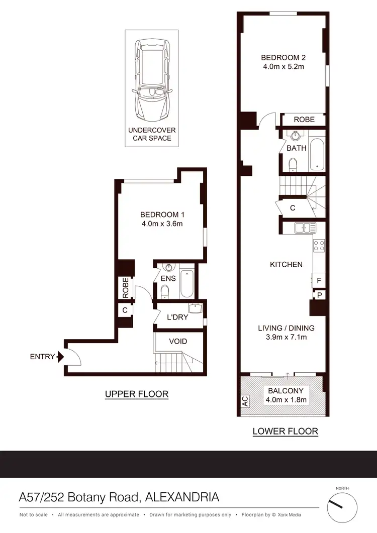 Floorplan of Homely apartment listing, A57/252 Botany Road, Alexandria NSW 2015