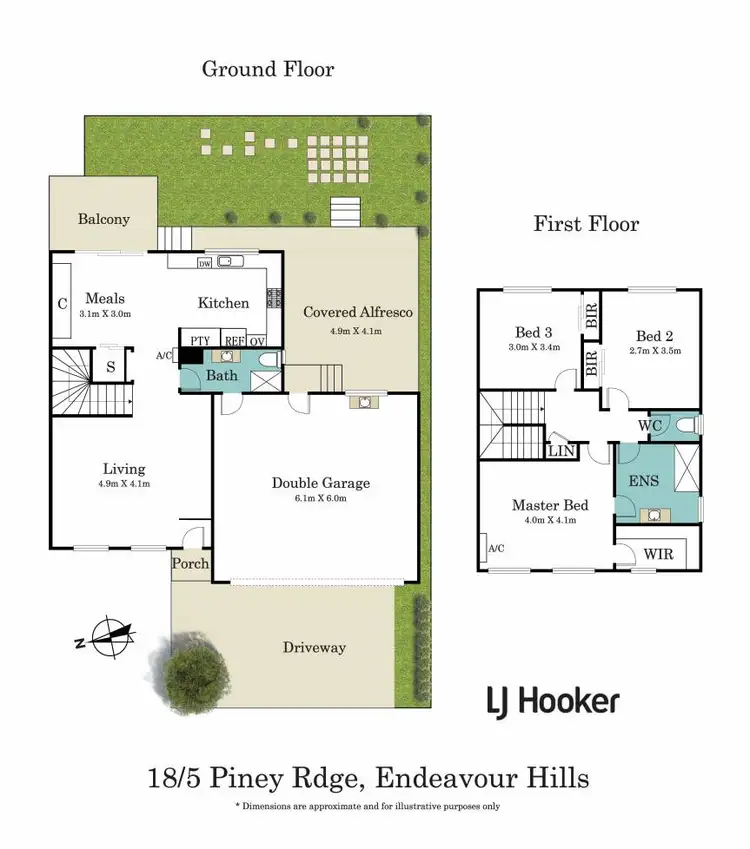 Floorplan of Homely townhouse listing, 18/5 Piney Ridge, Endeavour Hills VIC 3802