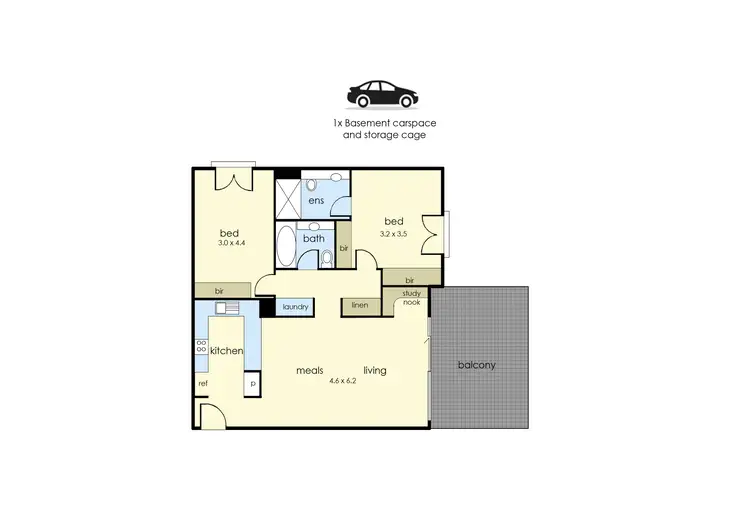 Floorplan of Homely apartment listing, 306/1148 Nepean Highway, Highett VIC 3190